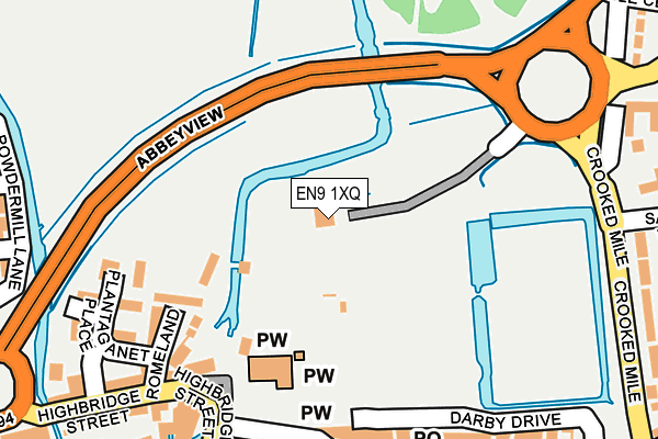 EN9 1XQ map - OS OpenMap – Local (Ordnance Survey) EN9 1XQ map - OS OpenMap – Local (Ordnance Survey)