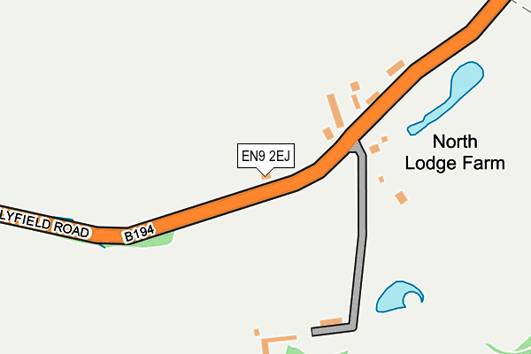 EN9 2EJ map - OS OpenMap – Local (Ordnance Survey) EN9 2EJ map - OS OpenMap – Local (Ordnance Survey)