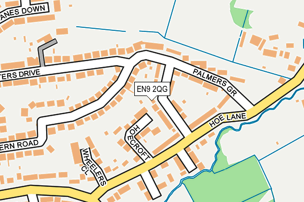 EN9 2QG map - OS OpenMap – Local (Ordnance Survey) EN9 2QG map - OS OpenMap – Local (Ordnance Survey)