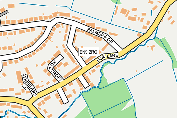 EN9 2RQ map - OS OpenMap – Local (Ordnance Survey) EN9 2RQ map - OS OpenMap – Local (Ordnance Survey)