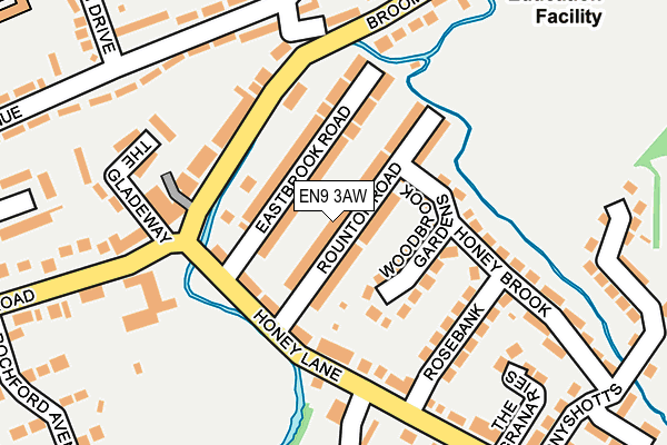 EN9 3AW map - OS OpenMap – Local (Ordnance Survey)