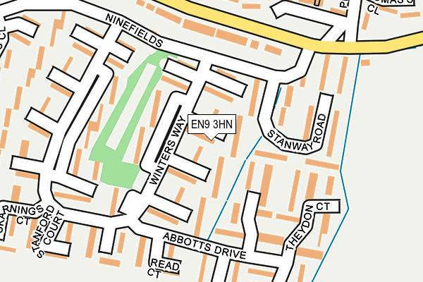 EN9 3HN map - OS OpenMap – Local (Ordnance Survey) EN9 3HN map - OS OpenMap – Local (Ordnance Survey)