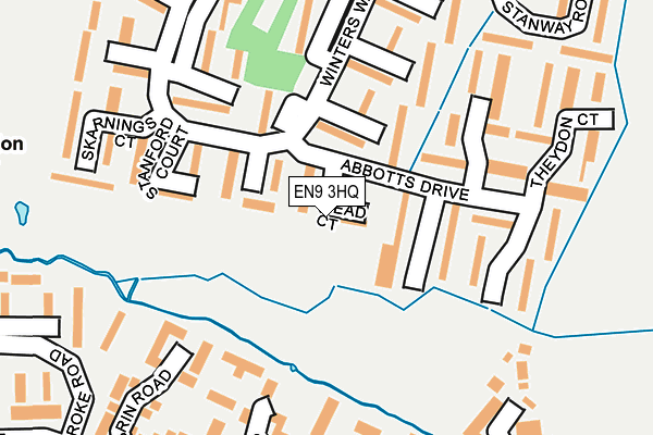 EN9 3HQ map - OS OpenMap – Local (Ordnance Survey) EN9 3HQ map - OS OpenMap – Local (Ordnance Survey)