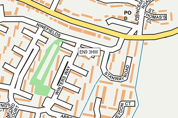 EN9 3HW map - OS OpenMap – Local (Ordnance Survey) EN9 3HW map - OS OpenMap – Local (Ordnance Survey)