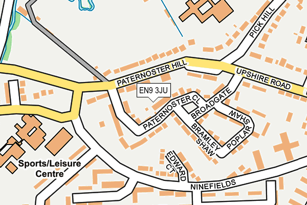 EN9 3JU map - OS OpenMap – Local (Ordnance Survey) EN9 3JU map - OS OpenMap – Local (Ordnance Survey)