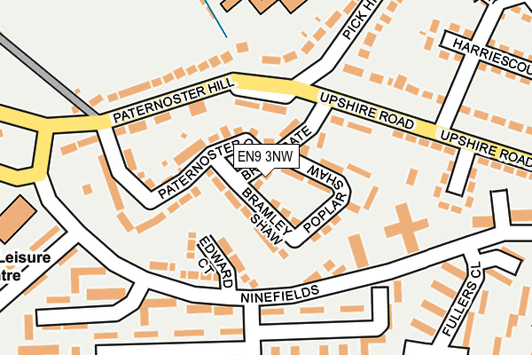 EN9 3NW map - OS OpenMap – Local (Ordnance Survey) EN9 3NW map - OS OpenMap – Local (Ordnance Survey)