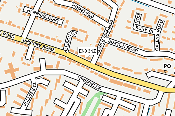 EN9 3NZ map - OS OpenMap – Local (Ordnance Survey) EN9 3NZ map - OS OpenMap – Local (Ordnance Survey)