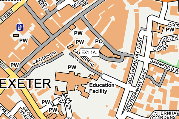 EX1 1AJ map - OS OpenMap – Local (Ordnance Survey) EX1 1AJ map - OS OpenMap – Local (Ordnance Survey)