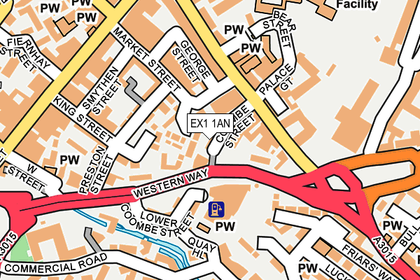 EX1 1AN map - OS OpenMap – Local (Ordnance Survey) EX1 1AN map - OS OpenMap – Local (Ordnance Survey)