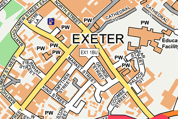 EX1 1BU map - OS OpenMap – Local (Ordnance Survey) EX1 1BU map - OS OpenMap – Local (Ordnance Survey)