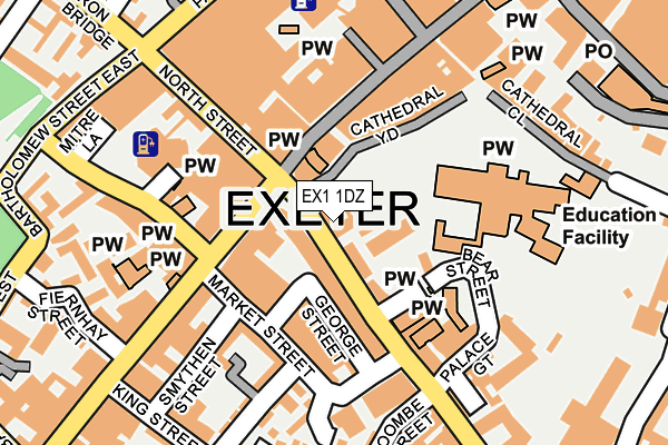 EX1 1DZ map - OS OpenMap – Local (Ordnance Survey) EX1 1DZ map - OS OpenMap – Local (Ordnance Survey)