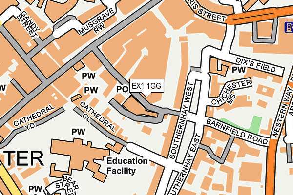 EX1 1GG map - OS OpenMap – Local (Ordnance Survey) EX1 1GG map - OS OpenMap – Local (Ordnance Survey)