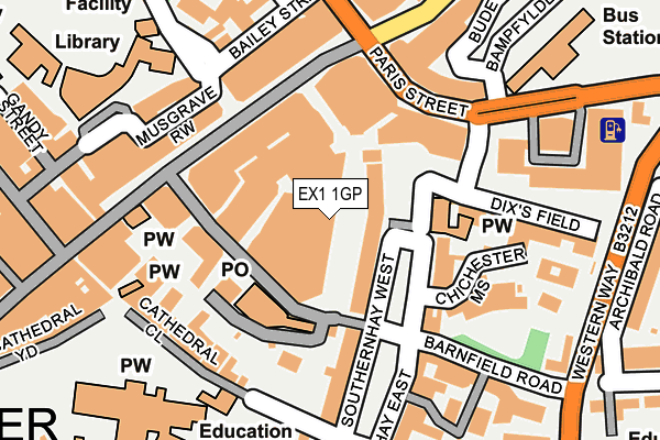 EX1 1GP map - OS OpenMap – Local (Ordnance Survey) EX1 1GP map - OS OpenMap – Local (Ordnance Survey)