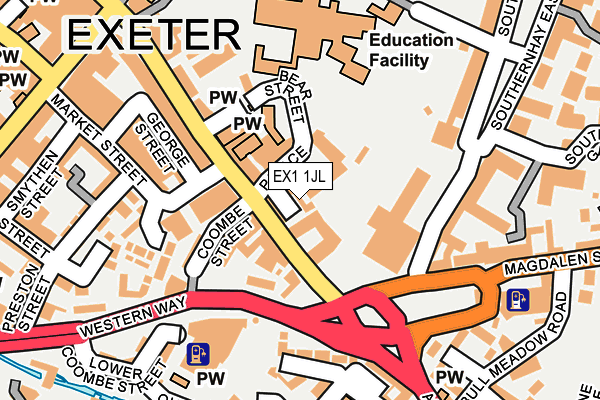 EX1 1JL map - OS OpenMap – Local (Ordnance Survey) EX1 1JL map - OS OpenMap – Local (Ordnance Survey)