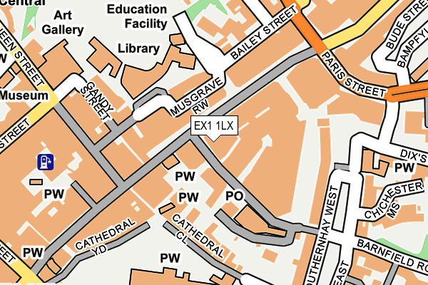 EX1 1LX map - OS OpenMap – Local (Ordnance Survey) EX1 1LX map - OS OpenMap – Local (Ordnance Survey)
