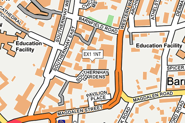 EX1 1NT map - OS OpenMap – Local (Ordnance Survey) EX1 1NT map - OS OpenMap – Local (Ordnance Survey)