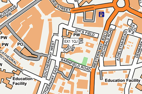 EX1 1QJ map - OS OpenMap – Local (Ordnance Survey) EX1 1QJ map - OS OpenMap – Local (Ordnance Survey)