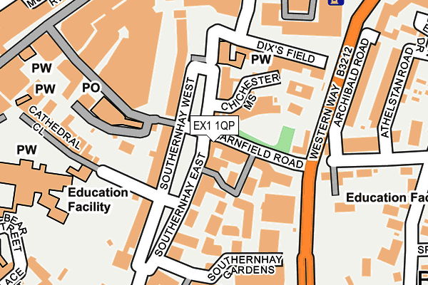 EX1 1QP map - OS OpenMap – Local (Ordnance Survey) EX1 1QP map - OS OpenMap – Local (Ordnance Survey)