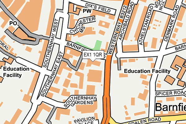 EX1 1QR map - OS OpenMap – Local (Ordnance Survey) EX1 1QR map - OS OpenMap – Local (Ordnance Survey)