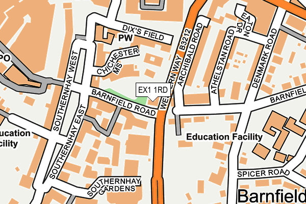 EX1 1RD map - OS OpenMap – Local (Ordnance Survey) EX1 1RD map - OS OpenMap – Local (Ordnance Survey)