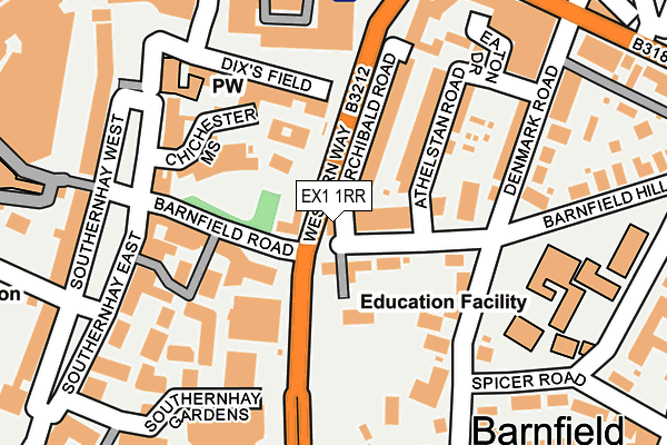 EX1 1RR map - OS OpenMap – Local (Ordnance Survey) EX1 1RR map - OS OpenMap – Local (Ordnance Survey)