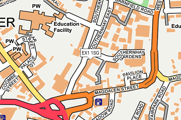 EX1 1SG map - OS OpenMap – Local (Ordnance Survey) EX1 1SG map - OS OpenMap – Local (Ordnance Survey)