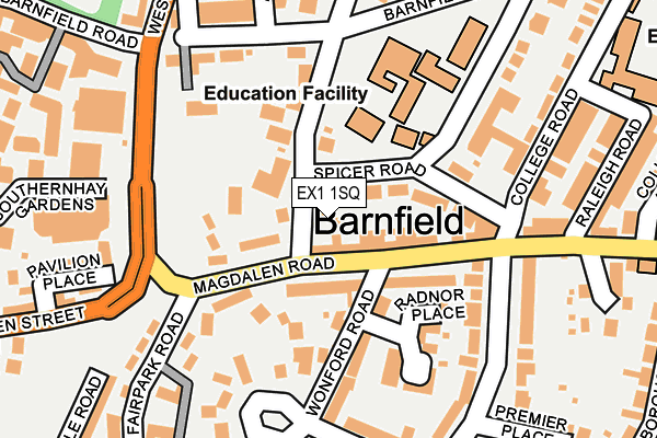 EX1 1SQ map - OS OpenMap – Local (Ordnance Survey) EX1 1SQ map - OS OpenMap – Local (Ordnance Survey)