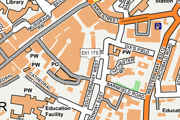 EX1 1TS map - OS OpenMap – Local (Ordnance Survey) EX1 1TS map - OS OpenMap – Local (Ordnance Survey)