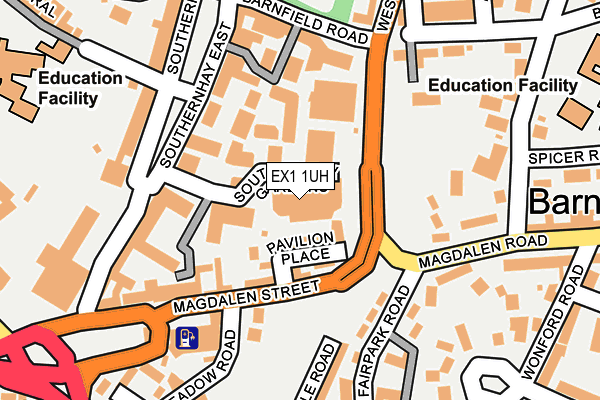 EX1 1UH map - OS OpenMap – Local (Ordnance Survey) EX1 1UH map - OS OpenMap – Local (Ordnance Survey)