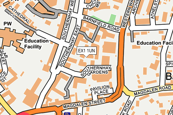 EX1 1UN map - OS OpenMap – Local (Ordnance Survey) EX1 1UN map - OS OpenMap – Local (Ordnance Survey)