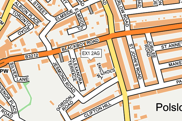 EX1 2AG map - OS OpenMap – Local (Ordnance Survey) EX1 2AG map - OS OpenMap – Local (Ordnance Survey)