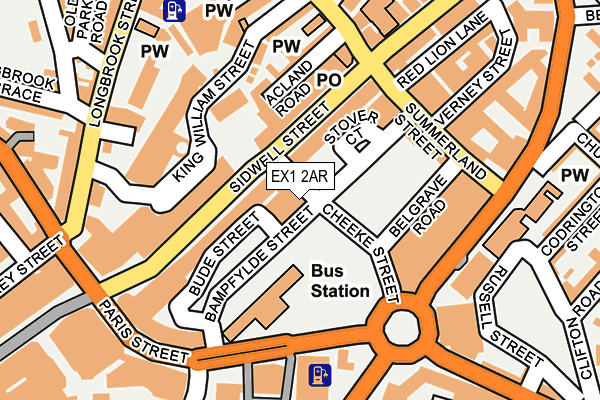 EX1 2AR map - OS OpenMap – Local (Ordnance Survey) EX1 2AR map - OS OpenMap – Local (Ordnance Survey)