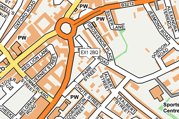 EX1 2BQ map - OS OpenMap – Local (Ordnance Survey) EX1 2BQ map - OS OpenMap – Local (Ordnance Survey)