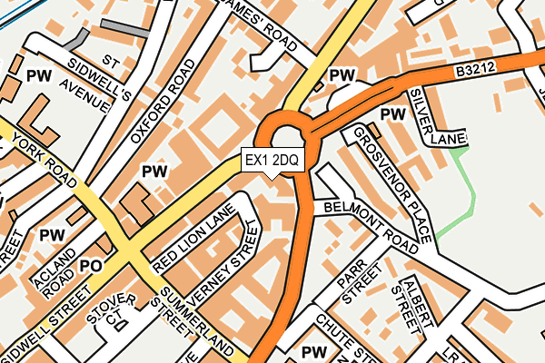 EX1 2DQ map - OS OpenMap – Local (Ordnance Survey) EX1 2DQ map - OS OpenMap – Local (Ordnance Survey)
