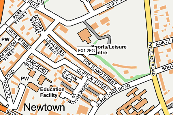 EX1 2EG map - OS OpenMap – Local (Ordnance Survey) EX1 2EG map - OS OpenMap – Local (Ordnance Survey)