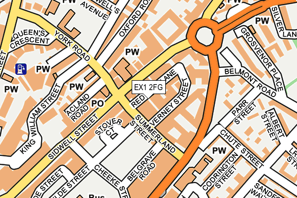 EX1 2FG map - OS OpenMap – Local (Ordnance Survey) EX1 2FG map - OS OpenMap – Local (Ordnance Survey)