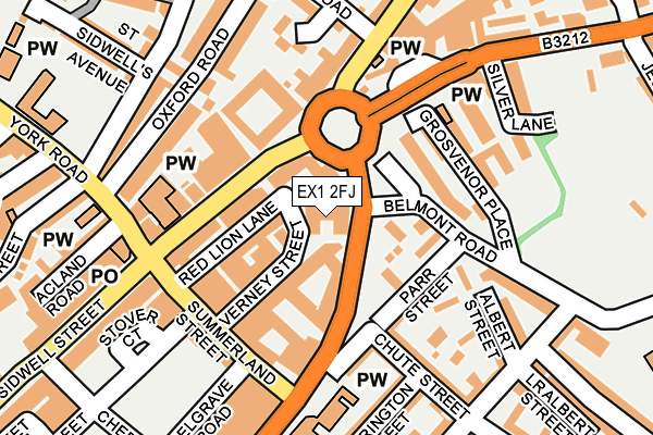 EX1 2FJ map - OS OpenMap – Local (Ordnance Survey) EX1 2FJ map - OS OpenMap – Local (Ordnance Survey)