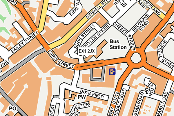 EX1 2JX map - OS OpenMap – Local (Ordnance Survey) EX1 2JX map - OS OpenMap – Local (Ordnance Survey)