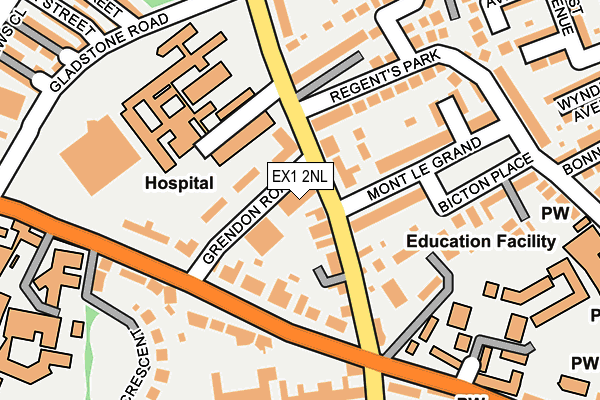 EX1 2NL map - OS OpenMap – Local (Ordnance Survey) EX1 2NL map - OS OpenMap – Local (Ordnance Survey)
