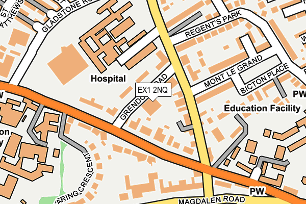 EX1 2NQ map - OS OpenMap – Local (Ordnance Survey) EX1 2NQ map - OS OpenMap – Local (Ordnance Survey)