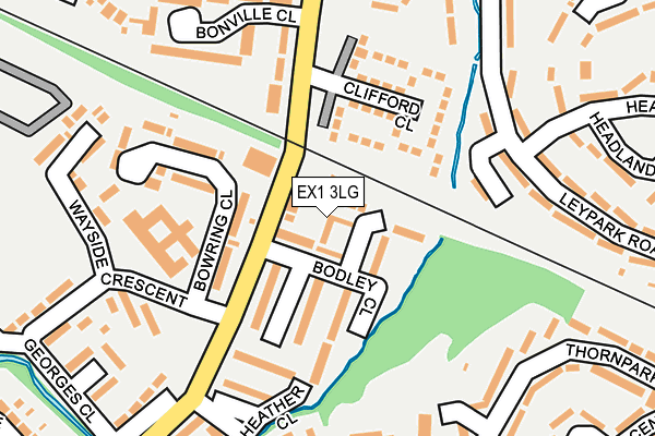 EX1 3LG map - OS OpenMap – Local (Ordnance Survey) EX1 3LG map - OS OpenMap – Local (Ordnance Survey)
