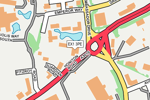EX1 3PE map - OS OpenMap – Local (Ordnance Survey) EX1 3PE map - OS OpenMap – Local (Ordnance Survey)