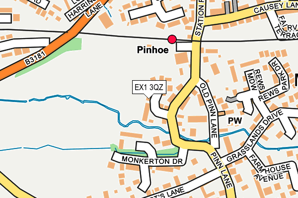 EX1 3QZ map - OS OpenMap – Local (Ordnance Survey) EX1 3QZ map - OS OpenMap – Local (Ordnance Survey)