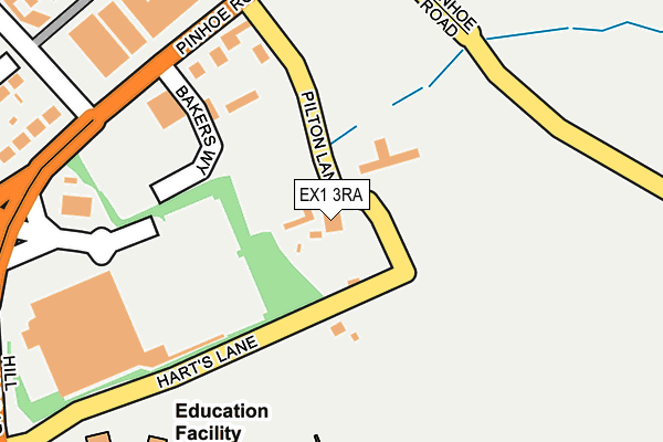EX1 3RA map - OS OpenMap – Local (Ordnance Survey) EX1 3RA map - OS OpenMap – Local (Ordnance Survey)