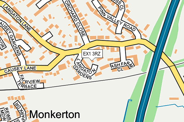 EX1 3RZ map - OS OpenMap – Local (Ordnance Survey) EX1 3RZ map - OS OpenMap – Local (Ordnance Survey)