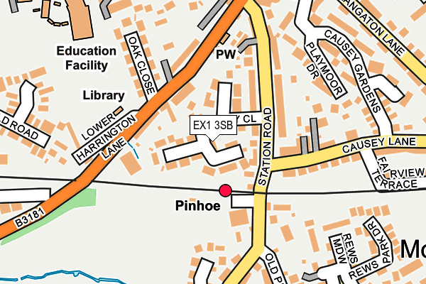 EX1 3SB map - OS OpenMap – Local (Ordnance Survey)