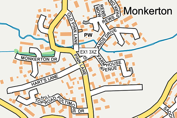 EX1 3XZ map - OS OpenMap – Local (Ordnance Survey) EX1 3XZ map - OS OpenMap – Local (Ordnance Survey)