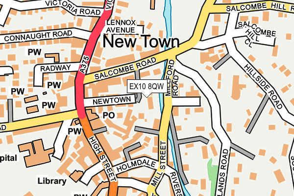 EX10 8QW map - OS OpenMap – Local (Ordnance Survey) EX10 8QW map - OS OpenMap – Local (Ordnance Survey)