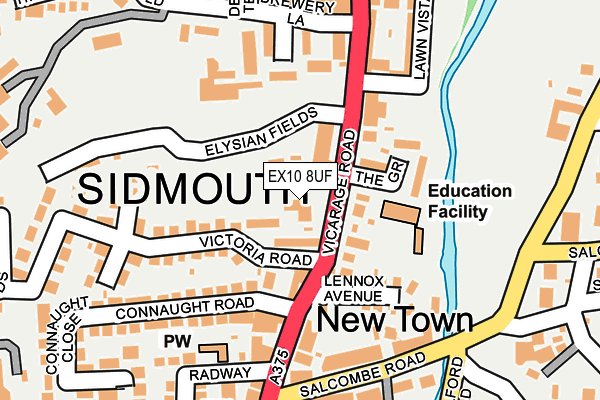EX10 8UF map - OS OpenMap – Local (Ordnance Survey)