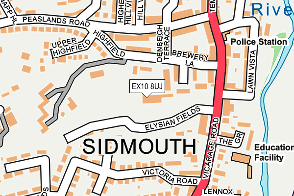 EX10 8UJ map - OS OpenMap – Local (Ordnance Survey) EX10 8UJ map - OS OpenMap – Local (Ordnance Survey)
